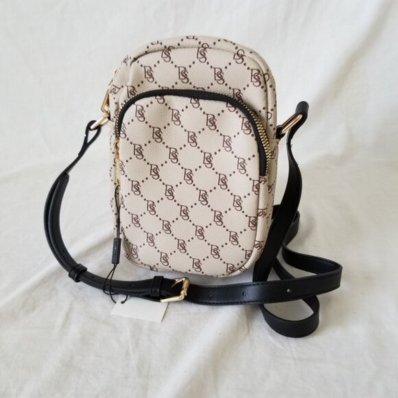 NWT! Bostanten Brown/Beige Cell Purse/Crossbody/Shoulder Bag with Adjust. Strap - Picture 5 of 13